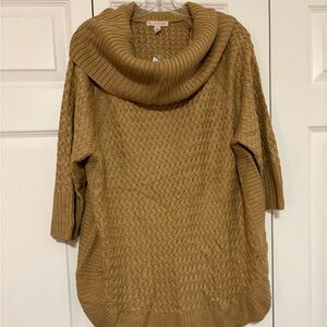 Dressbarn Camel Cowl Neck Sweater Size 1X